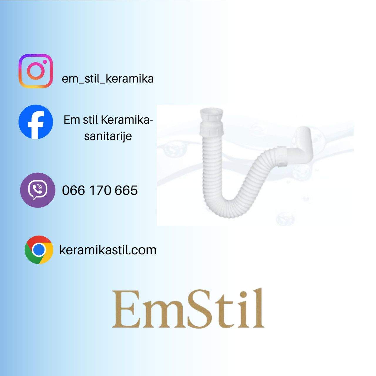 Sifon za umivaonik fleksibilni 5/4 hidrolux  HE