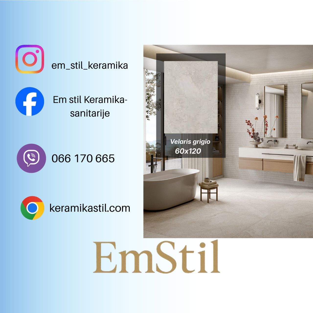 Keramičke pločice 60x120 Velaris grigio 1147