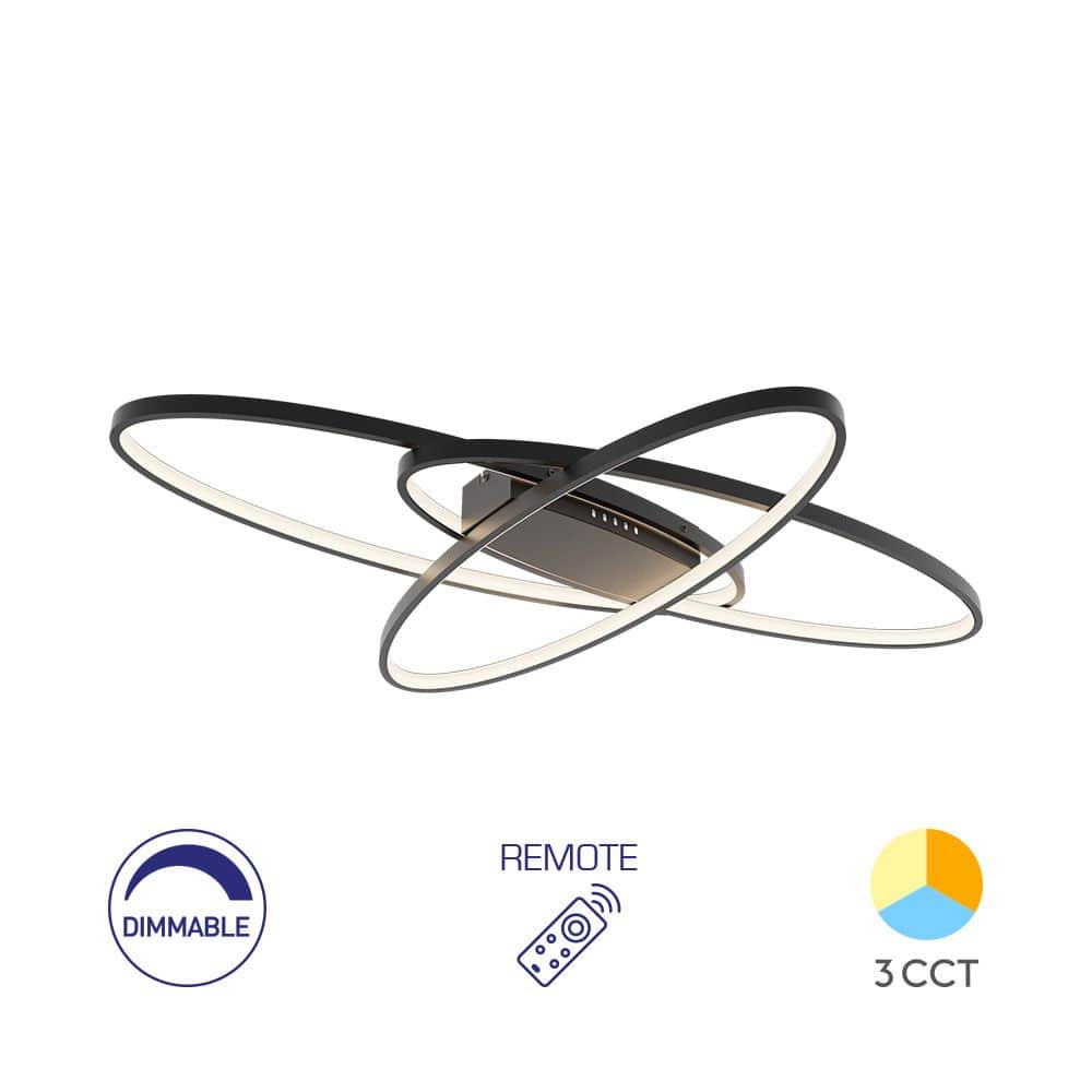 Plafonjera LED BRY-NELA-SR2 crna sa daljinskim IP20-Braytron