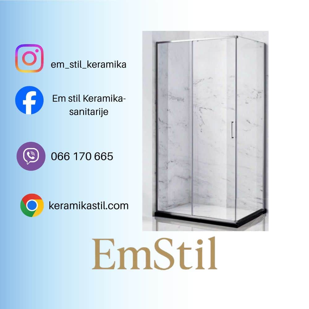 Tuš kabina 100x80x195 Rubby 6mm staklo HE