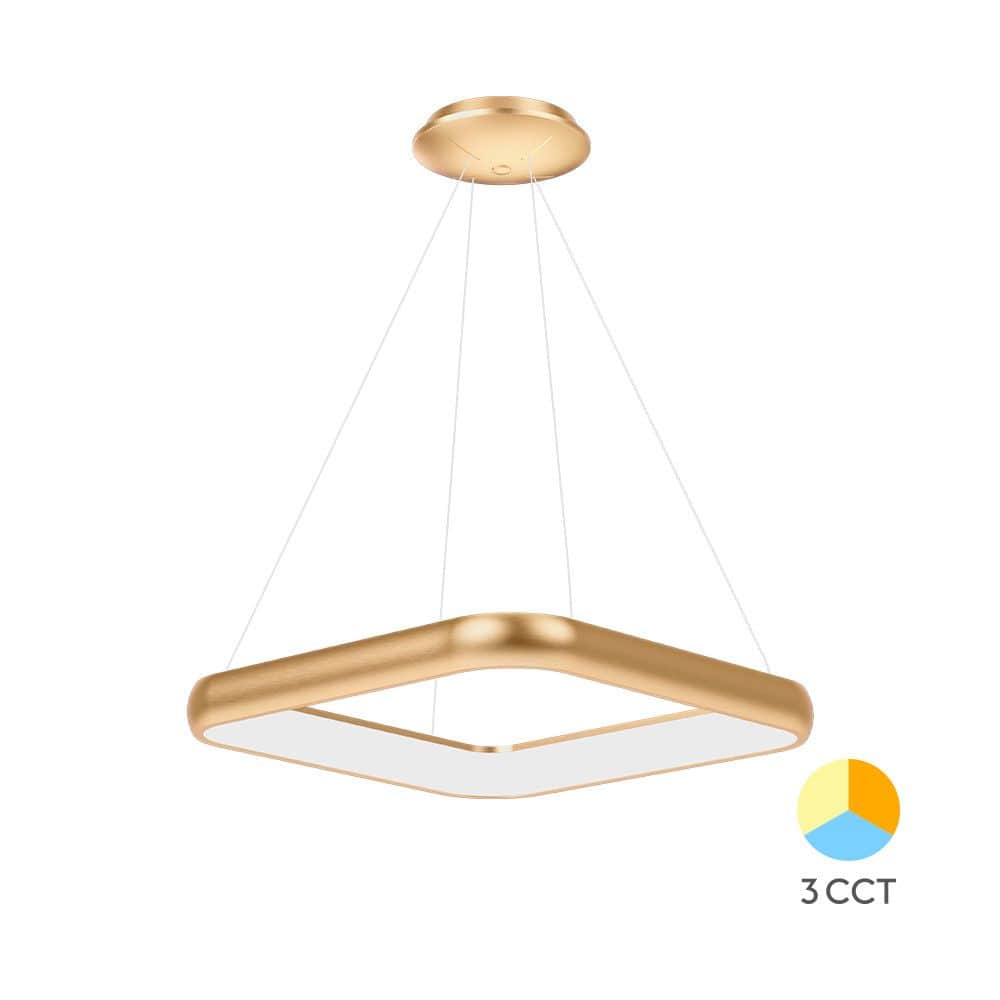 Luster LED BRY-BELLA-MLP-PD-kockasti zlatni-46W-3IN1-IP20-Brayton