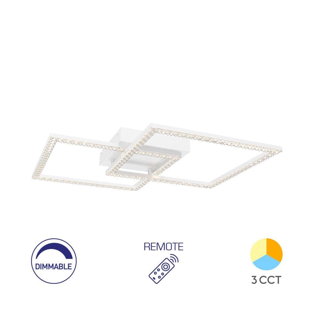 Plafonjera LED BRY-kristali 55W3U1 sa daljinskim bijela Braytron