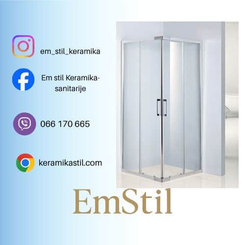 Tuš kabina 80x80x195 Zoe 6mm prozirno staklo HE