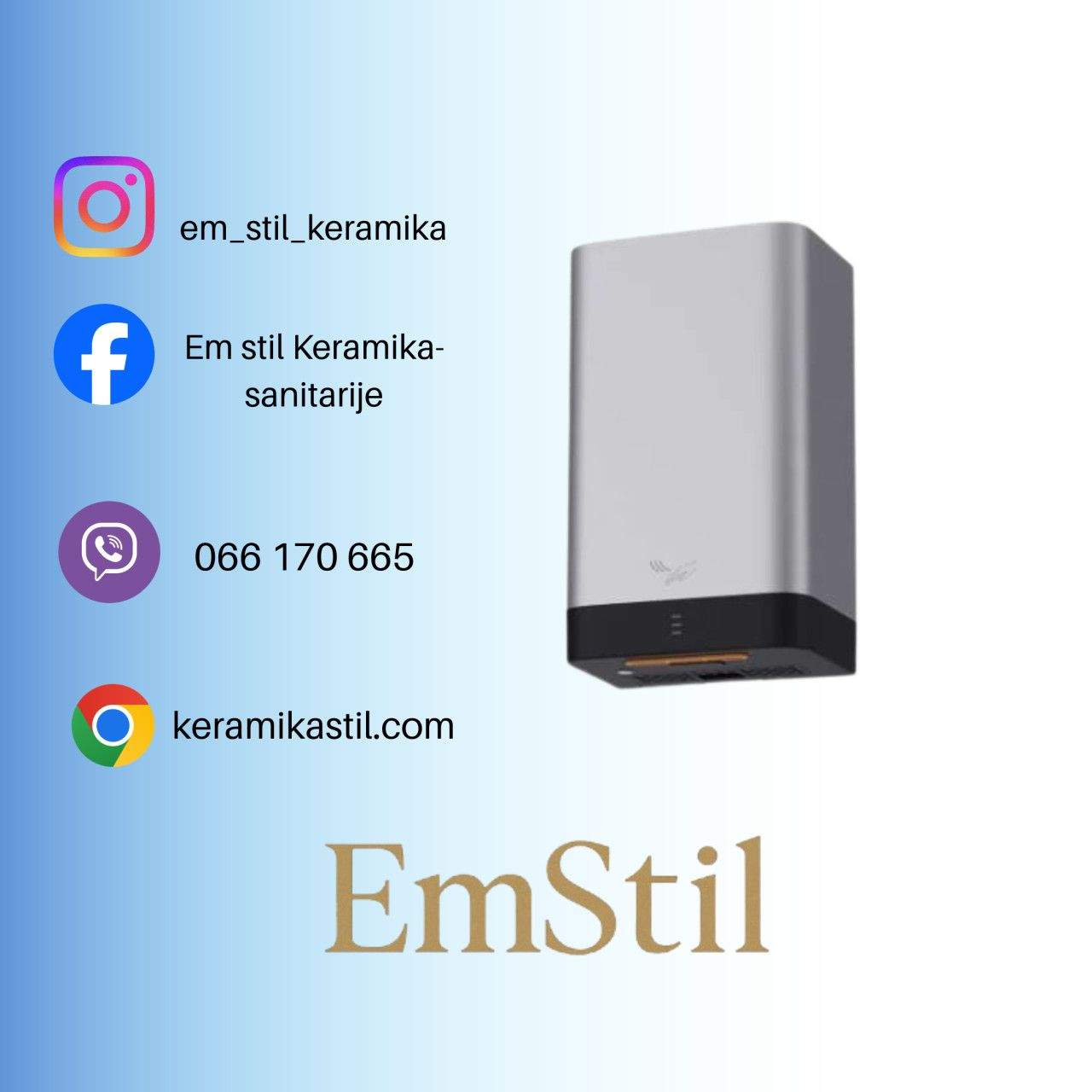 Sušilo za ruke senzorsko Super Mini 900 W ABS sivo ROCCO 38701