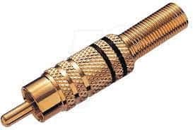 Činč pozlaćeni, za kabl, muški,6mm