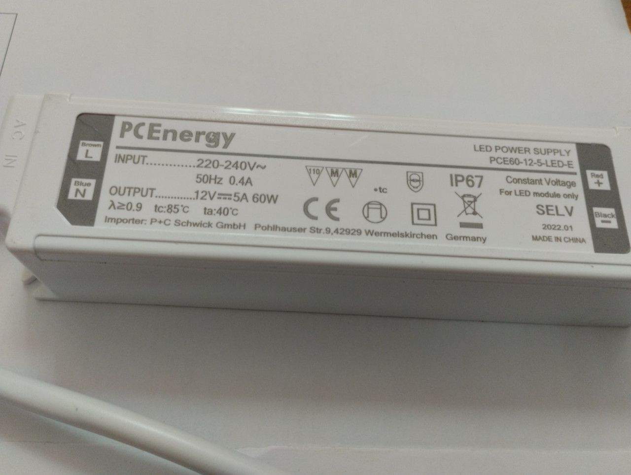 VODOOTPORNO LED NAPAJANJE PCE60-12-5-LED-E