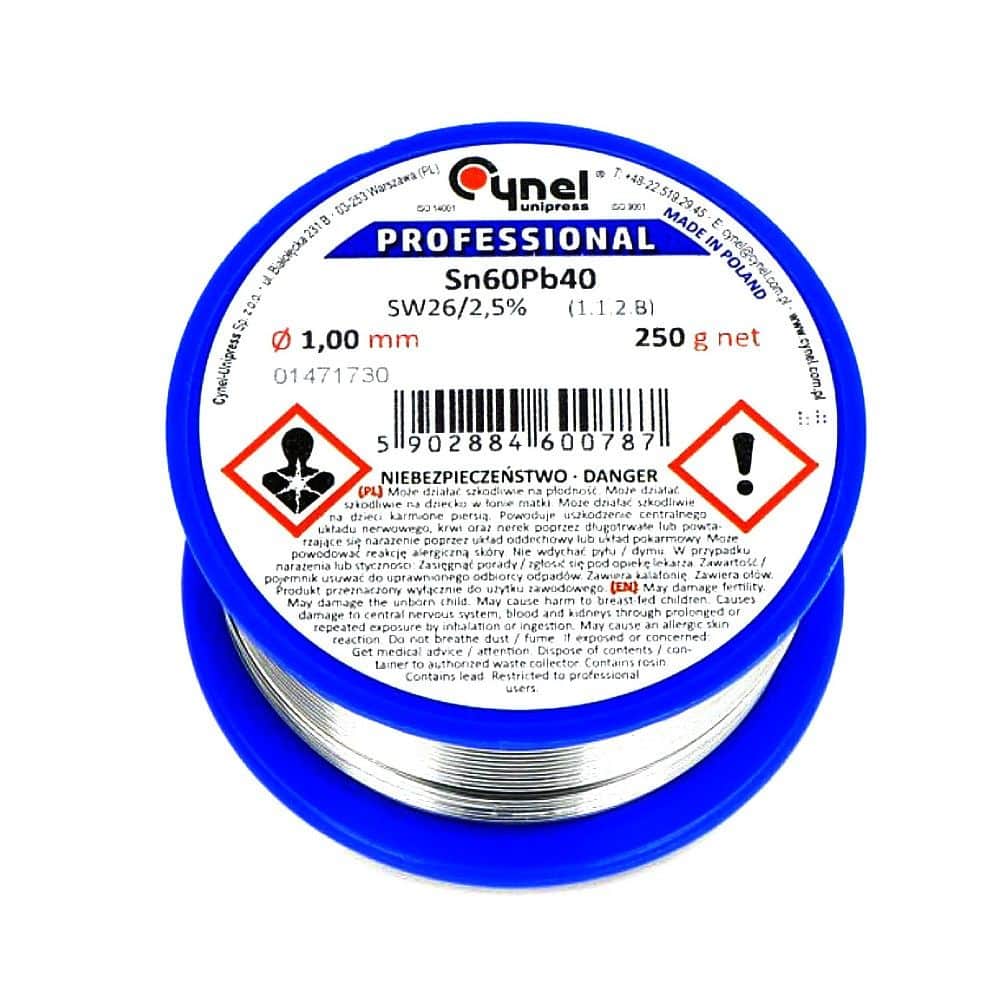 Tinol 1mm/250g (Cynel Unipress Sn60Pb40)