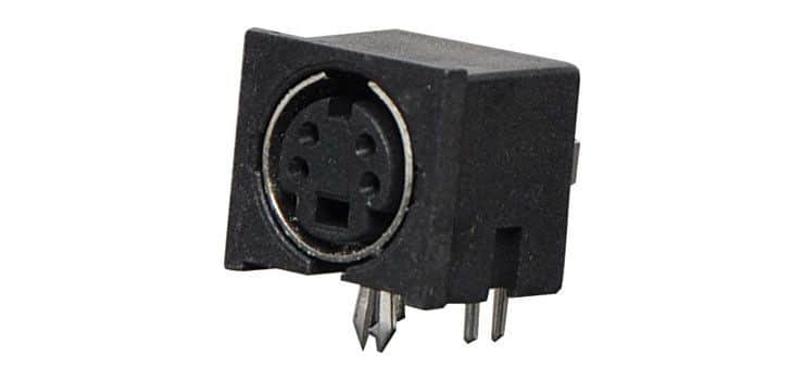 MINI DIN KONEKTOR ZA PCB, ŽENSKI, 4-PIN EB-DIO M04