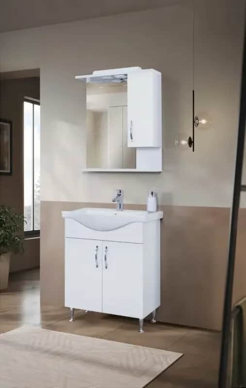 Umivaonik sa ormaricem+ogledalo 55cm komplet set DORA I