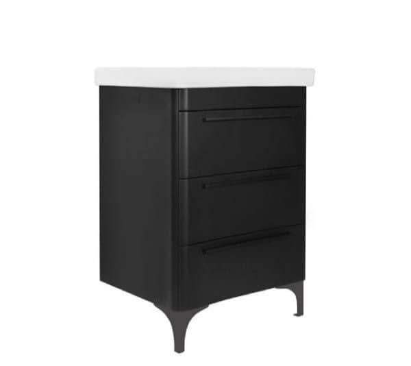 Kupatilski ormarić 80cm crni mat Luxury Snow MP