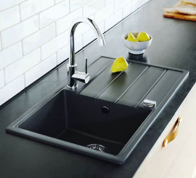 Sudoper Granitni MILO METRO 76x44 Lava stone sa sifonom I