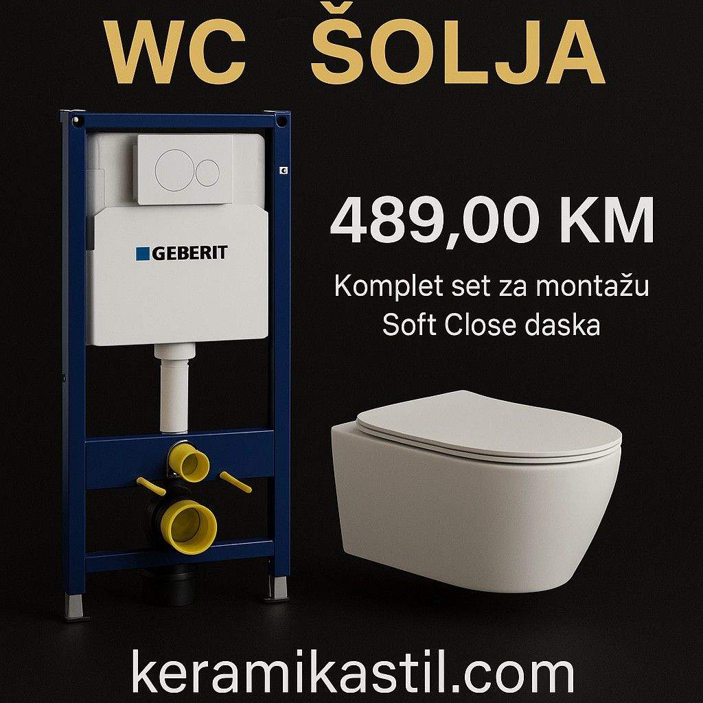 Geberit ugradbeni vodokotlić +WC šolja+wc daska Veneto