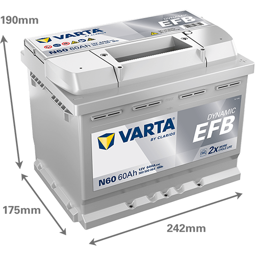Akumulator VARTA Blue Dynamic EFB 12V 60Ah 640A (N60)