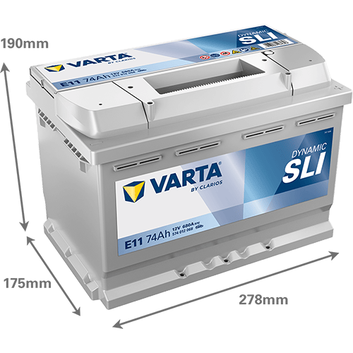 Akumulator VARTA Dynamic SLI 12V 74Ah 680A (E11)