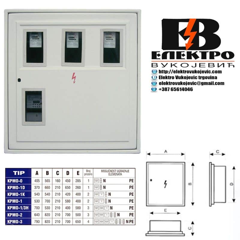 ELEKTRO ORMAR ORMARI PVC KPMO 3/0 UGRADNI