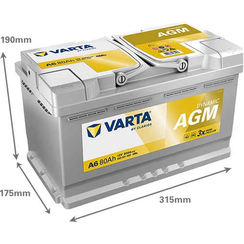 Akumulator VARTA Silver Dynamic AGM 12V 80Ah 800A (A6)