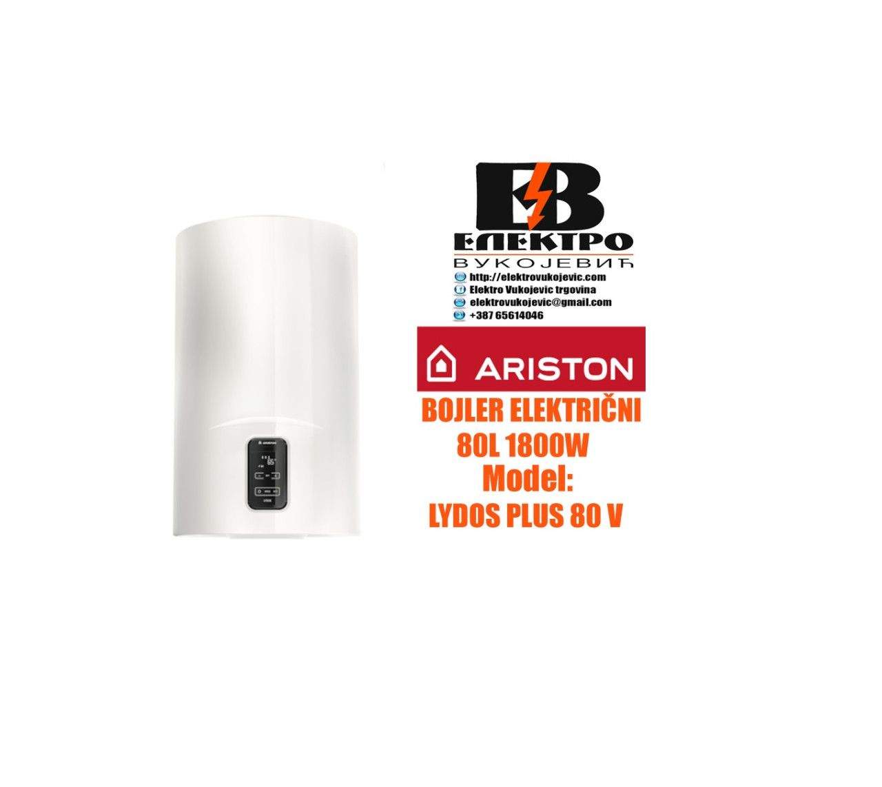 Bojler Ariston 80L 1800W Lydos plus 80 V