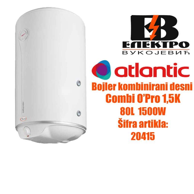 Bojler kombinirani desni Combi O Pro 80L 2kW Atlantic