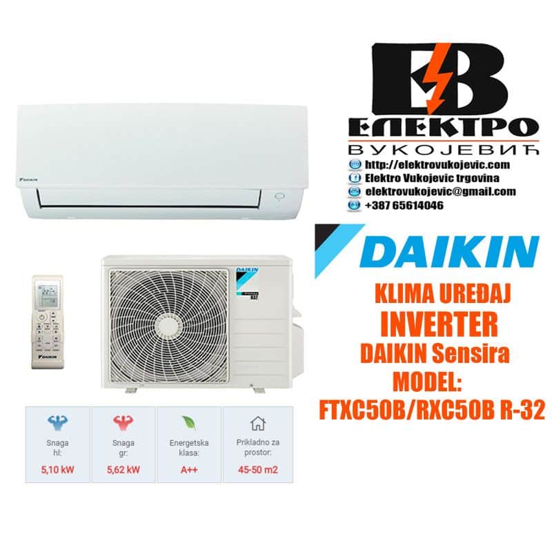 Klima uređaj inverter Daikin Sensira 5,10kW/5,62kW