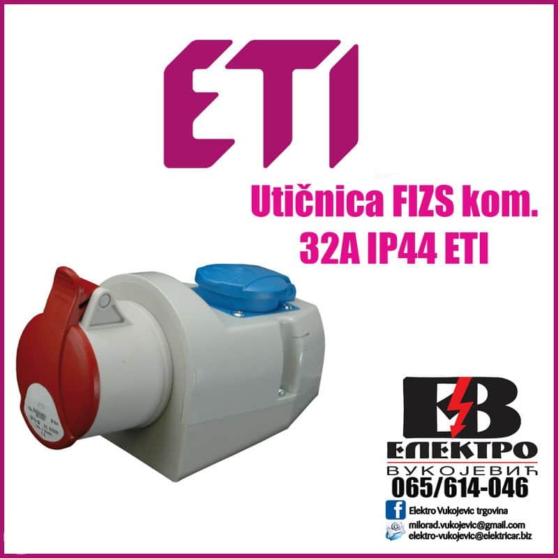 Utičnica Utičnice FIZS kom.32A IP44 ETI