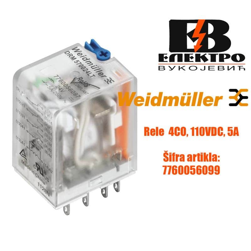 Rele Relej 4CO,110VDC, 5A Weidmuller