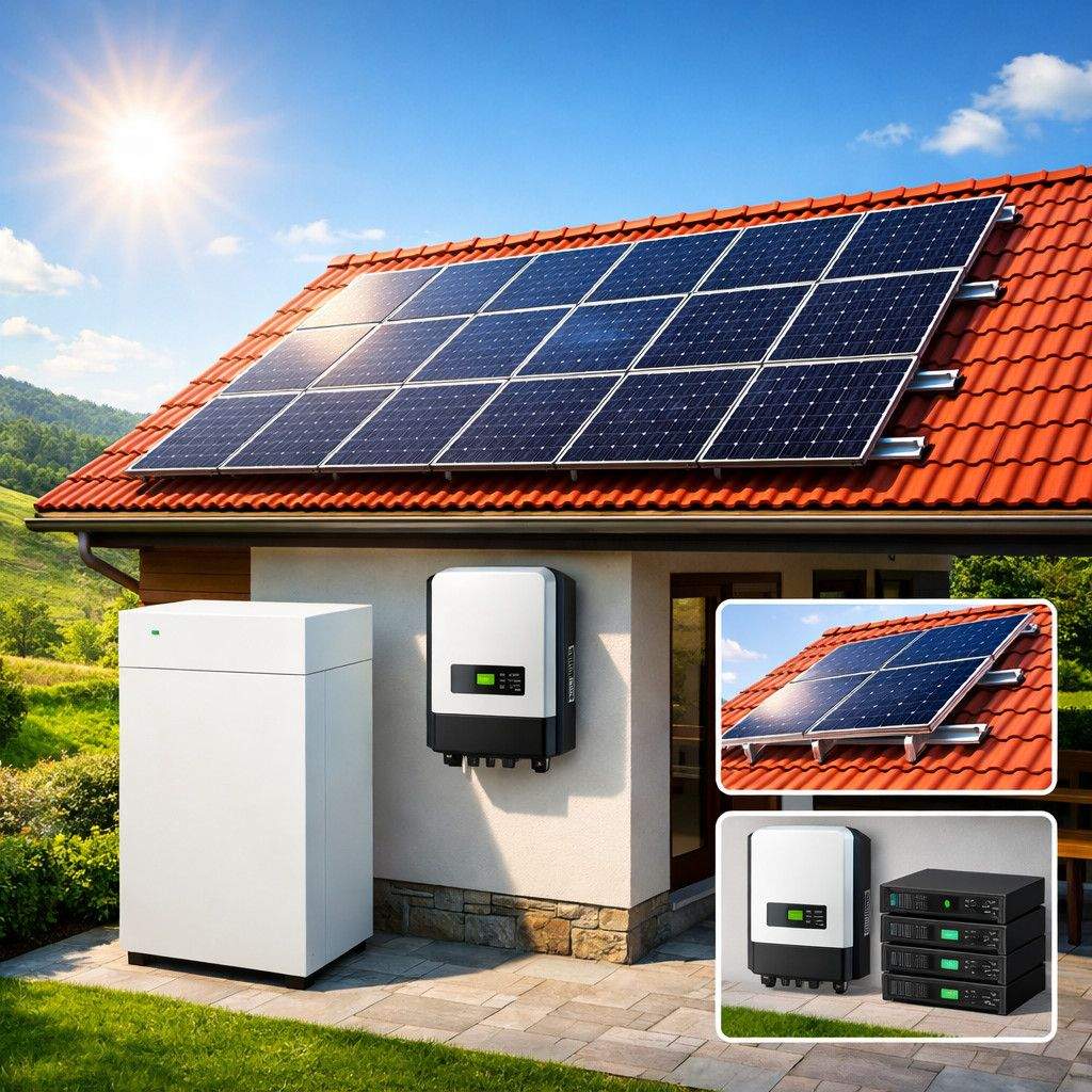 Solarna Elektrana 12kW Trofazna - 11.2kWp Paneli - 14.3kWh Ritar