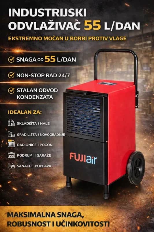 Odvlaživači Fuji PROFI Isušivač 55lit/dan zraka Odvlaživač AKCIJA