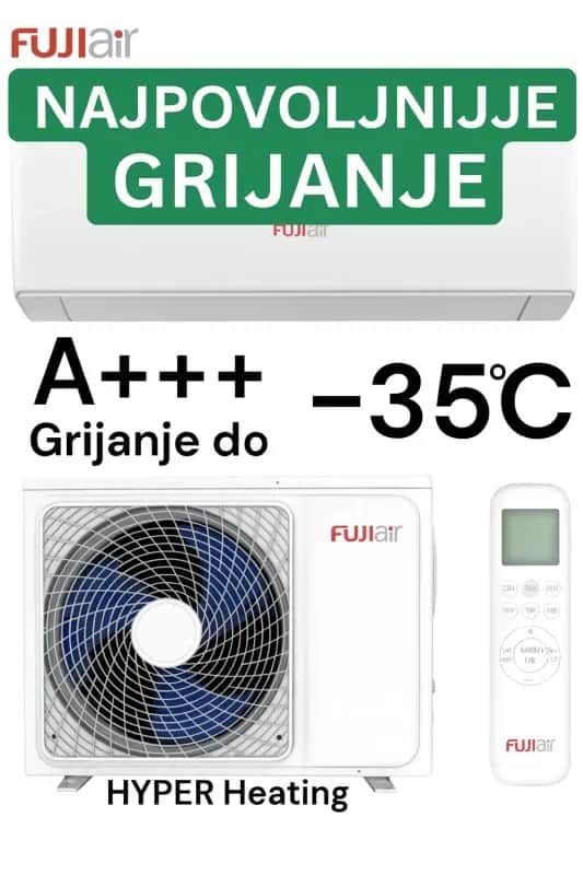 Klime FUJI Air do-35C Grijanje ATTAKAI 3.6kW Klima uređaji Wifi