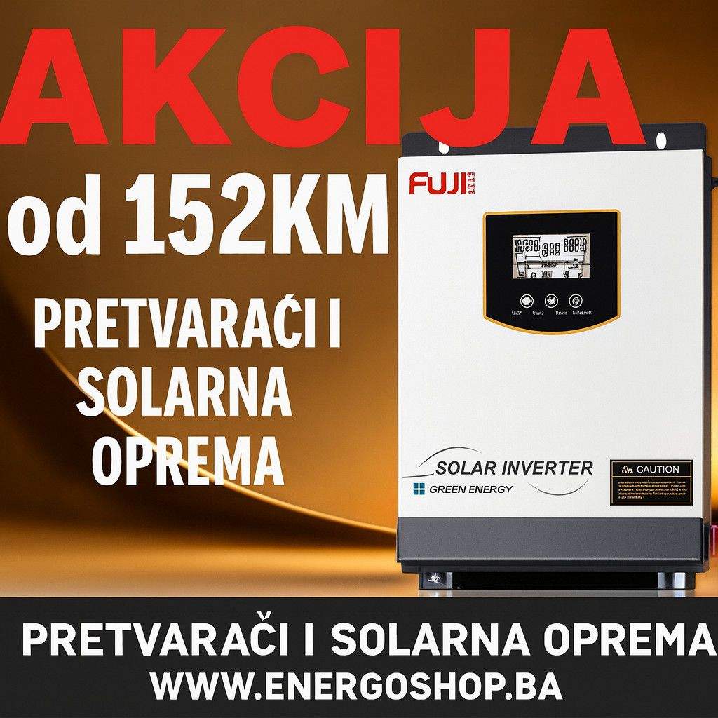 Inverteri 900W 12V Pretvarači Baterije Akumulatori Solarni Paneli