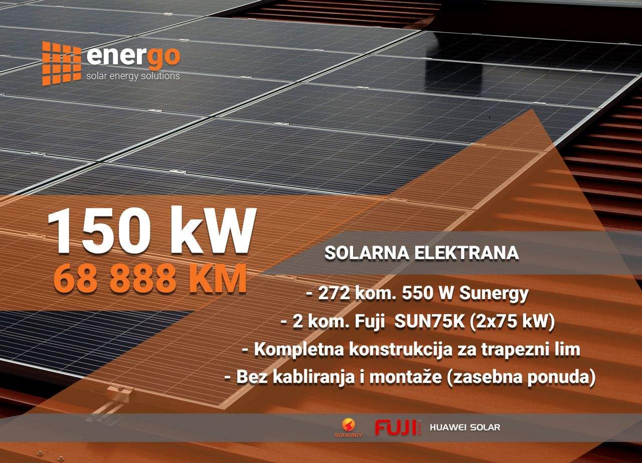 Solarna elektrana 150kW Solarni Paneli Elektrane