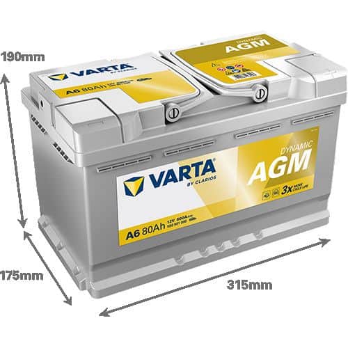 Akumulator VARTA Silver Dynamic AGM 12V 80Ah 800A (A6)