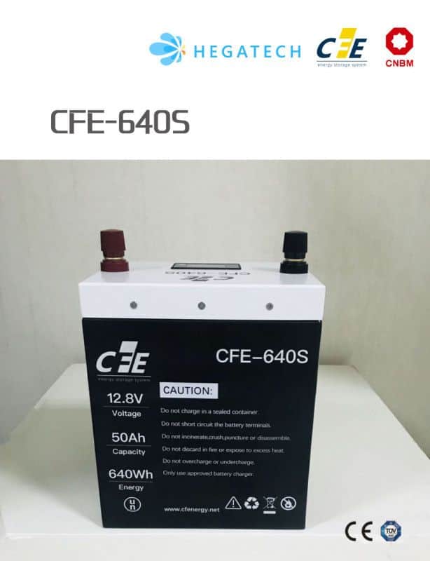 CFE640 LiFePo4 12,8V 50Ah 640Wh