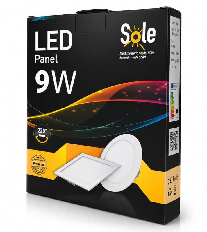 SOLE LED PLAFONJERA ROUND SPLC03 9W 4000-5000K 185-265V