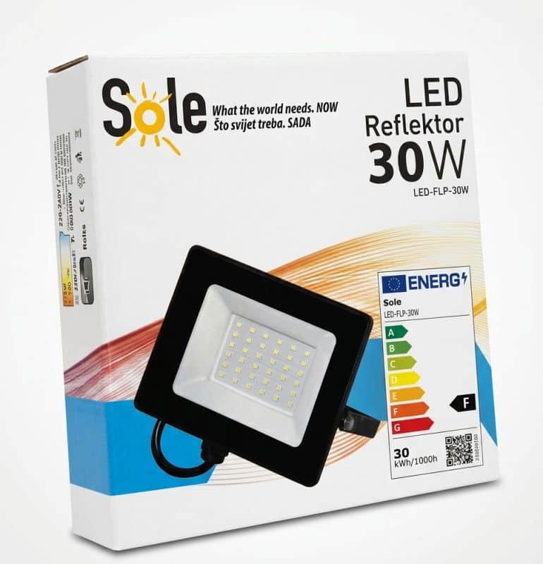 SOLE LED REFLEKTOR FLA(FLP) 30W/12V AC/DC
