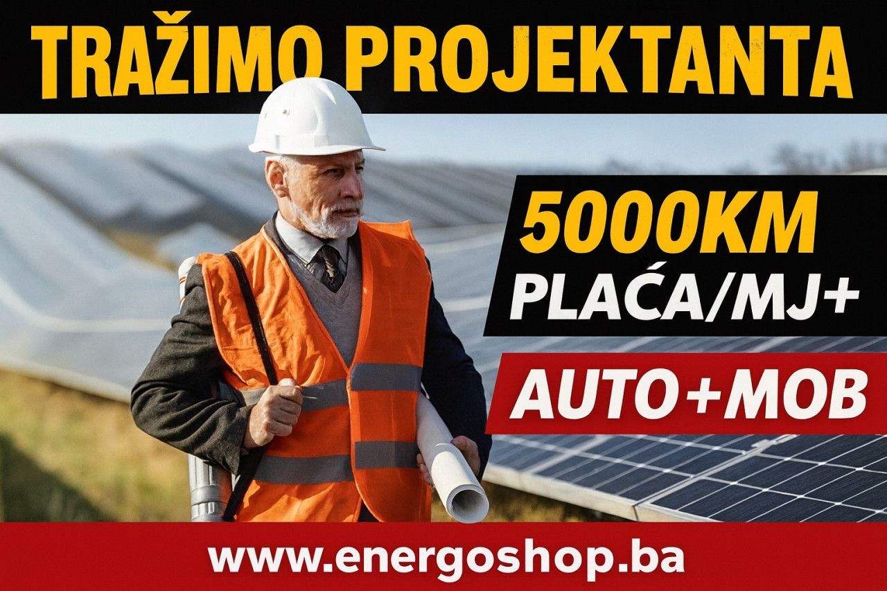 Tražimo Projektanta 5000KM Plaća Inženjer Posušje Posao