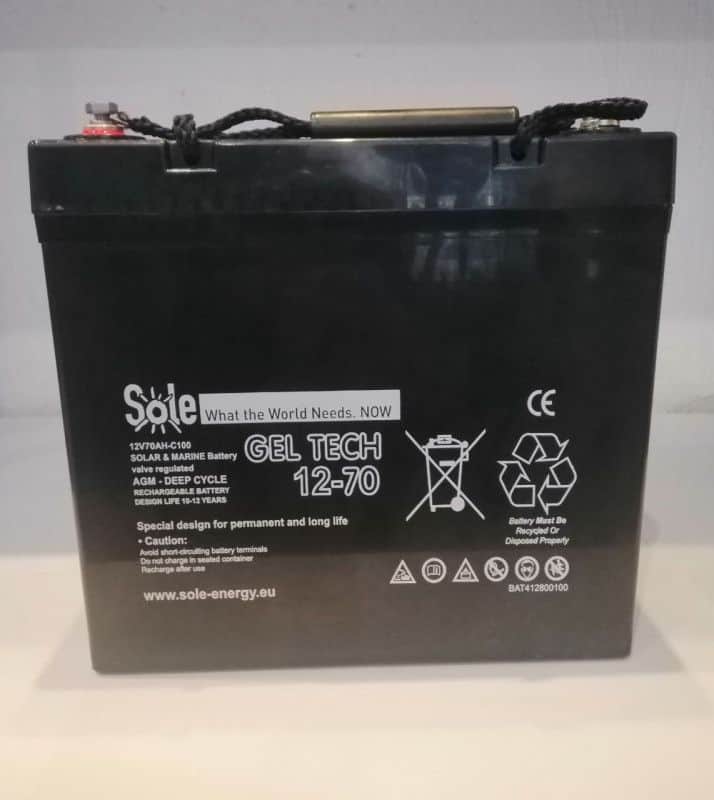 GELTECH AKUMULATOR 12v 70Ah hermetika 23x13.5x21cm C100