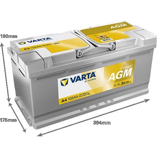 Akumulator VARTA Silver Dynamic AGM 12V 105Ah 950A (A4)