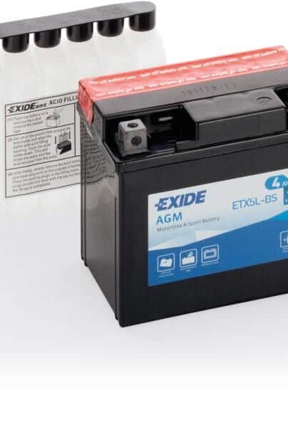 Akumulator EXIDE Bike AGM 12V 4Ah 70A (ETX5L-BS)