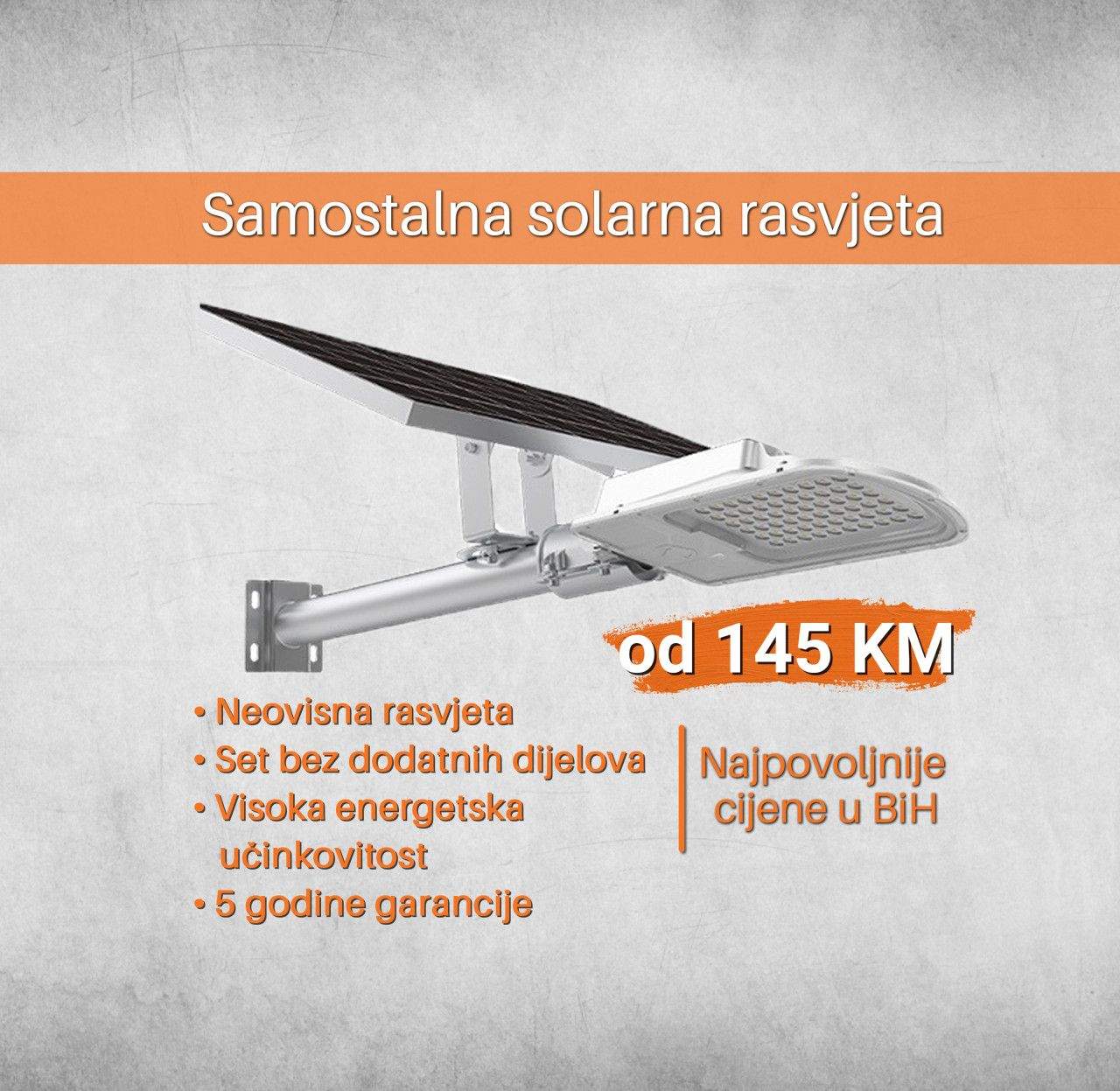 Solarna LED ulična rasvjeta-ulične lampe 40W žarulje