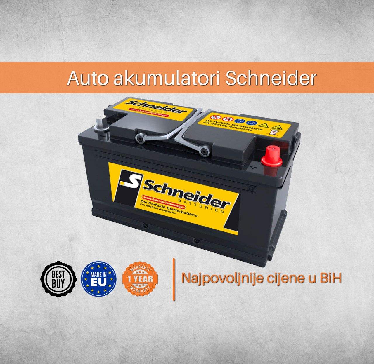 Auto Akumulator 45 Ah - Schneider akumulatori