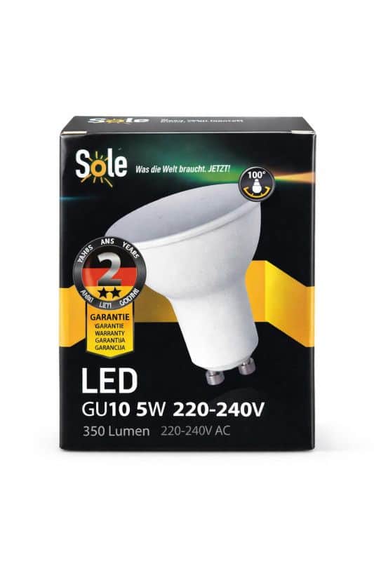 SOLE LED ŽARULJA GU10 AL-5W 4500K 230V