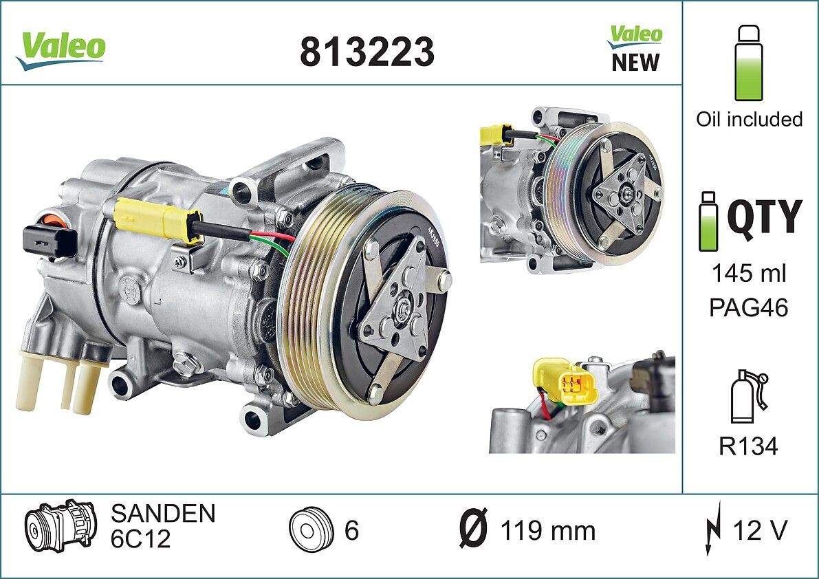 Kompresor klime Citroen C3 C4 C5 813223