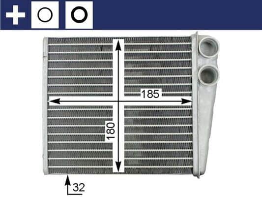 Hladnjak grijanja Golf 5 Golf 6 Passat B6 Passat B7 AH 208 000S