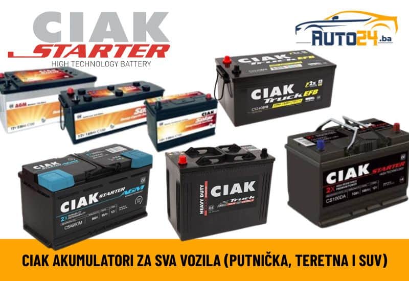CIAK akumulatori - svi modeli za sve tipove vozila