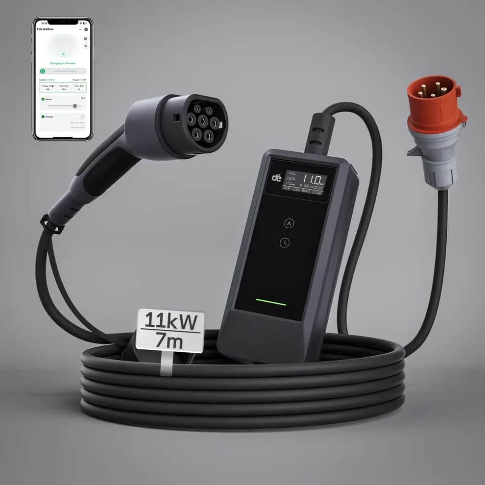 Mobilni trofazni punjač za EV - 11kW (WiFi APK)