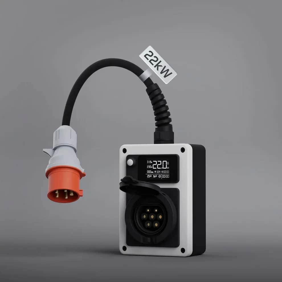 Mobilna trofazna wallbox punionica za EV - 22kW (WiFi APK)