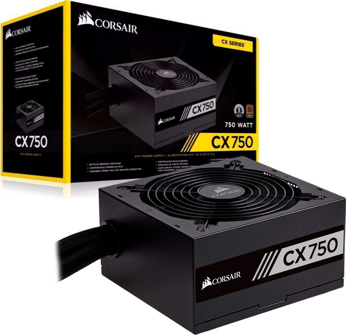Napojna Corsair CX750, 80 PLUS Bronze, 750W