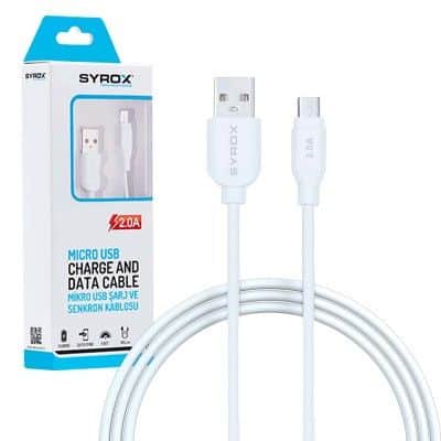 SYROX USB Kabel | USB A – Micro USB | 2.0 A | 1.0 m