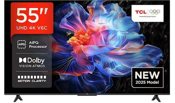 TV TCL 4K LED 55V6C Google TV (Android 12)