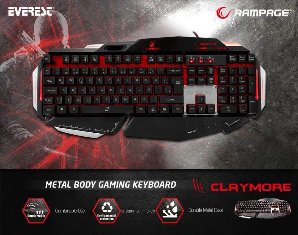 Tastatura gaming Rampage Claymore